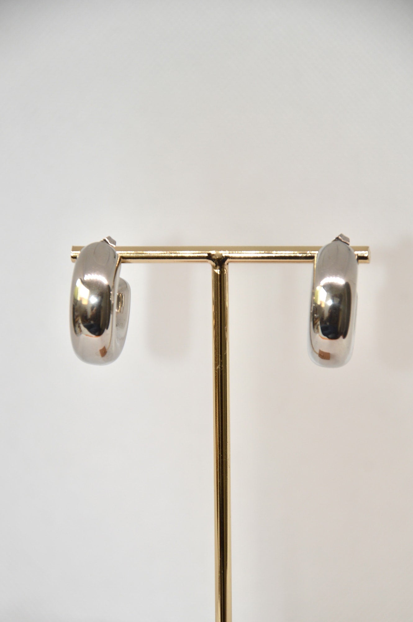 argolas chunky prateadas